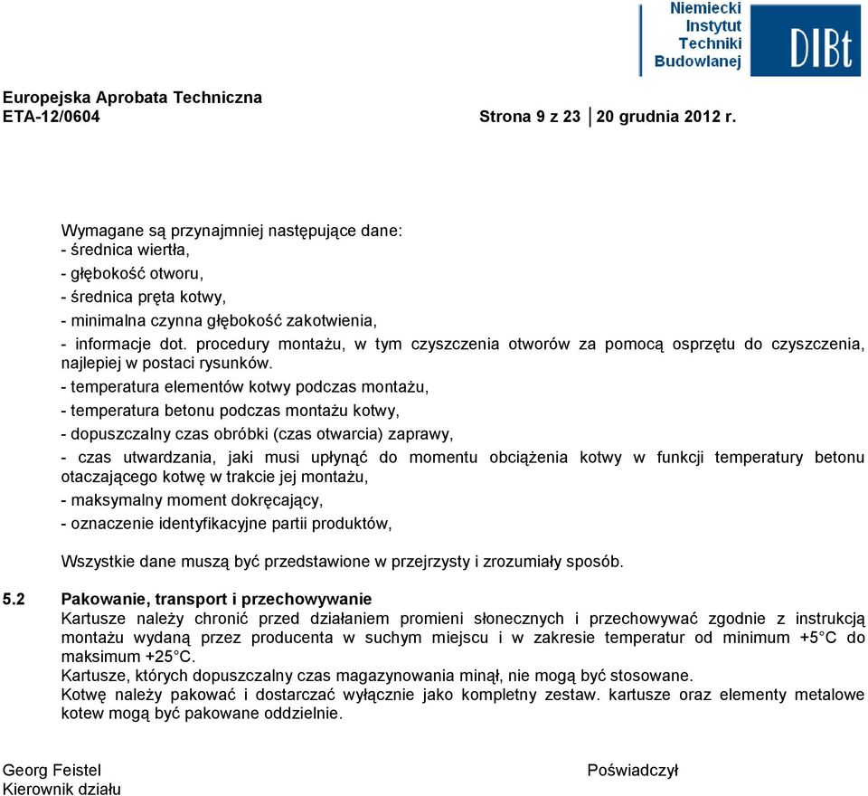 procedury montażu, w tym czyszczenia otworów za pomocą osprzętu do czyszczenia, najlepiej w postaci rysunków.