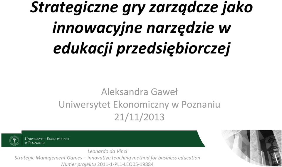 przedsiębiorczej Aleksandra Gaweł