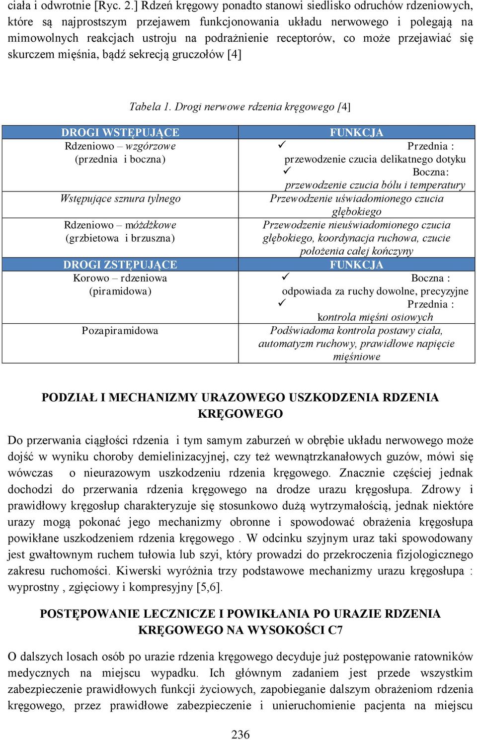 co może przejawiać się skurczem mięśnia, bądź sekrecją gruczołów [4] Tabela 1.