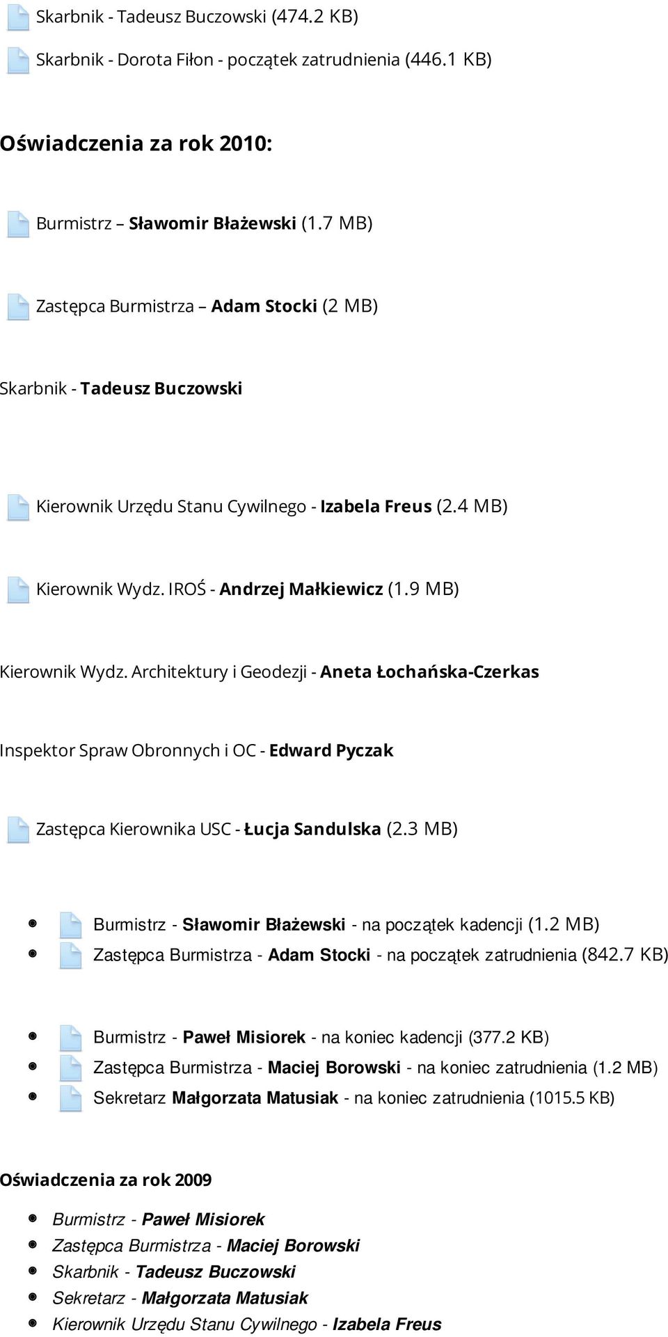 Architektury i Geodezji - Aneta Łochańska-Czerkas Inspektor Spraw Obronnych i OC - Edward Pyczak Zastępca Kierownika USC - Łucja Sandulska (2.