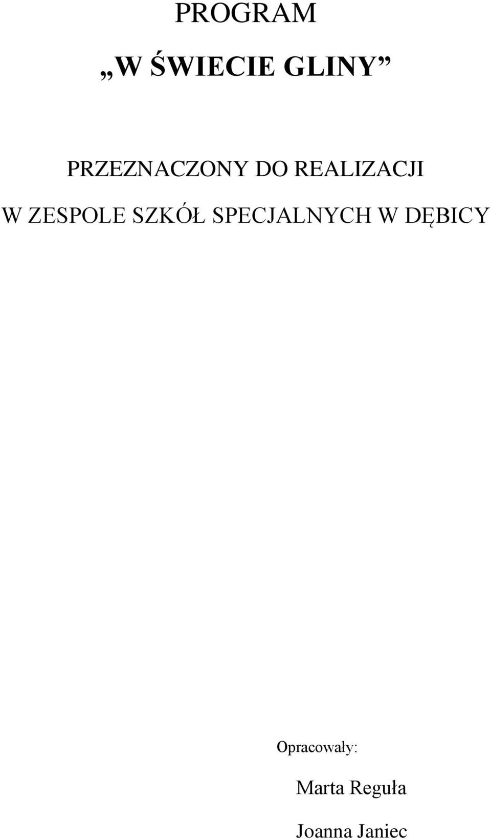 ZESPOLE SZKÓŁ SPECJALNYCH W