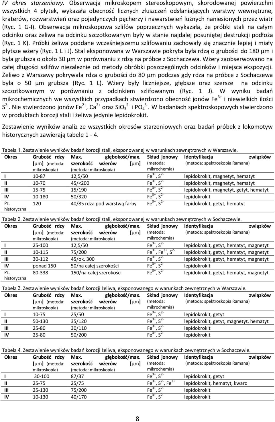 pęcherzy i nawarstwieo luźnych naniesionych przez wiatr (Ryc. 1 G-I).