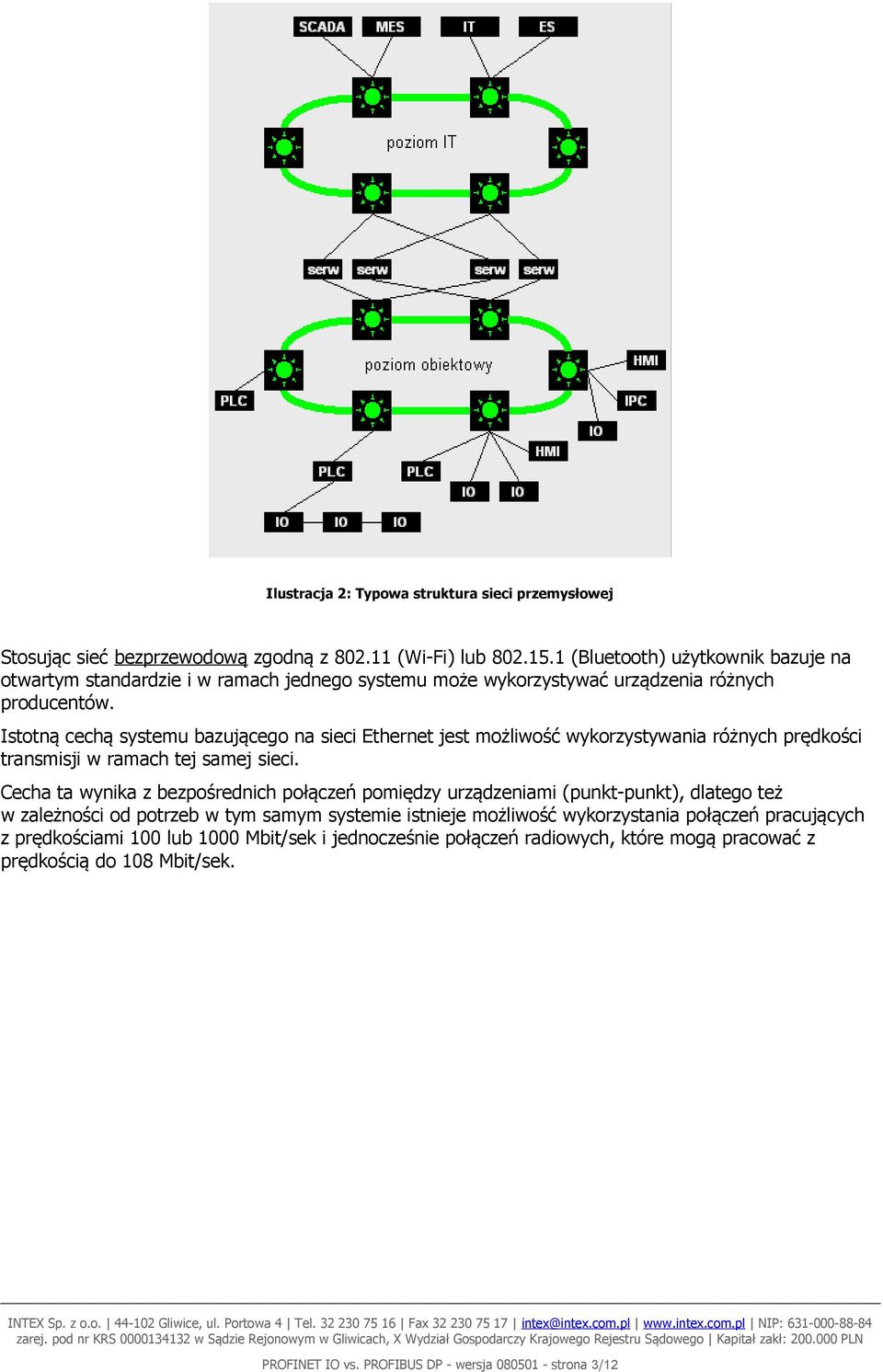 Istotną cechą systemu bazującego na sieci Ethernet jest możliwość wykorzystywania różnych prędkości transmisji w ramach tej samej sieci.