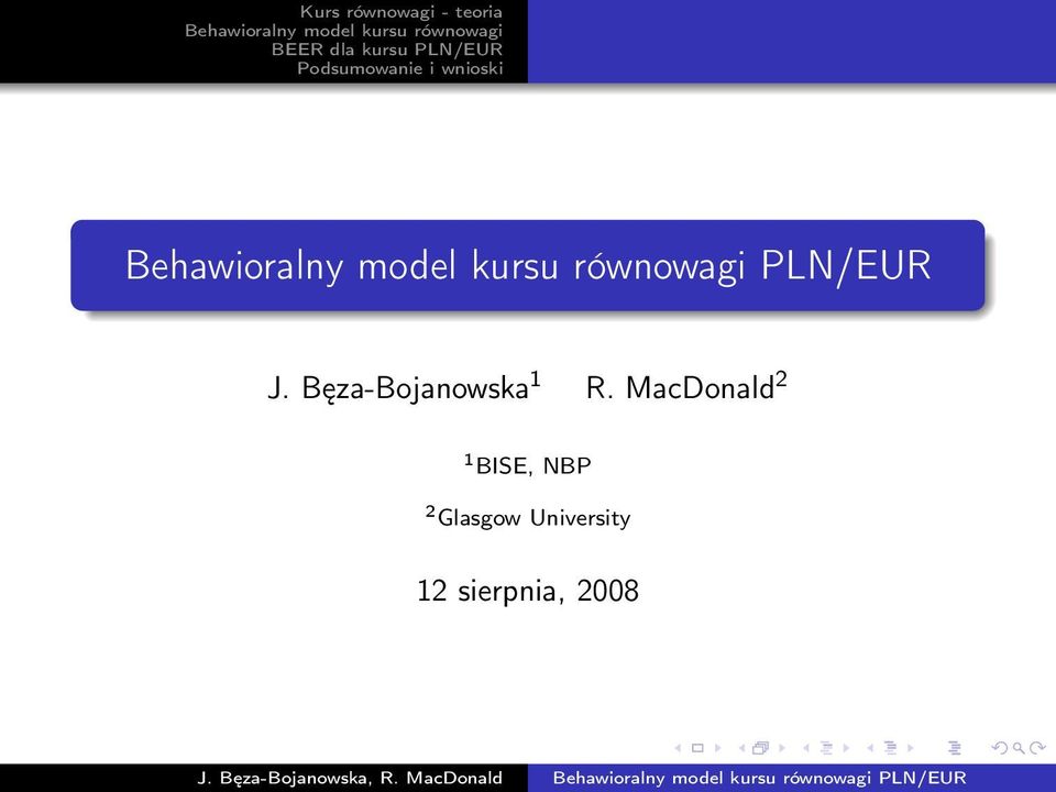 MacDonald 2 1 BISE, NBP