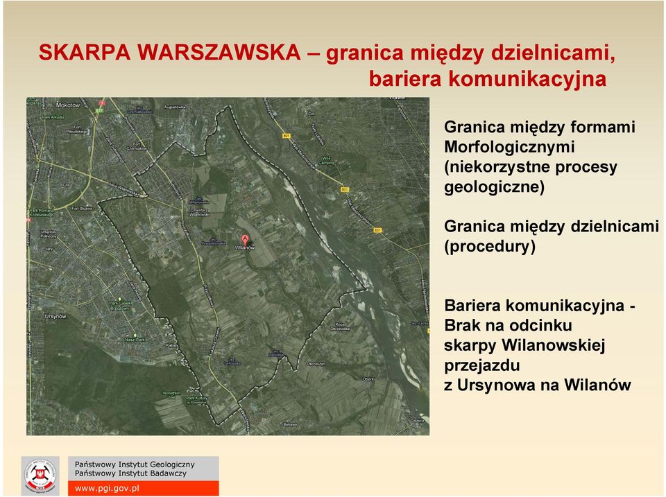 geologiczne) Granica między dzielnicami (procedury) Bariera