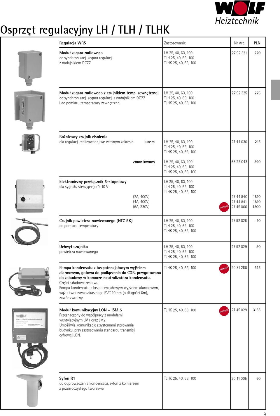 TLHK a b c d Funkuhrmodul 25 540 300 120 530 TLHK 25, 40, 63, 100 27 92 321 99,- zur Synchronisierung der reglerinternen Uhr mit dem DC77 40 Sender.