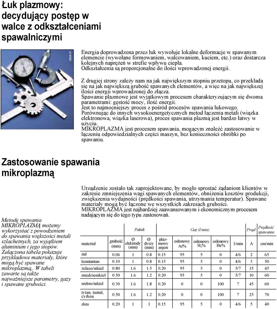 Z drugiej strony zależy nam na jak największym stopniu przetopu, co przekłada się na jak największą grubość spawanych elementów, a więc na jak największej ilości energii wprowadzonej do złącza.