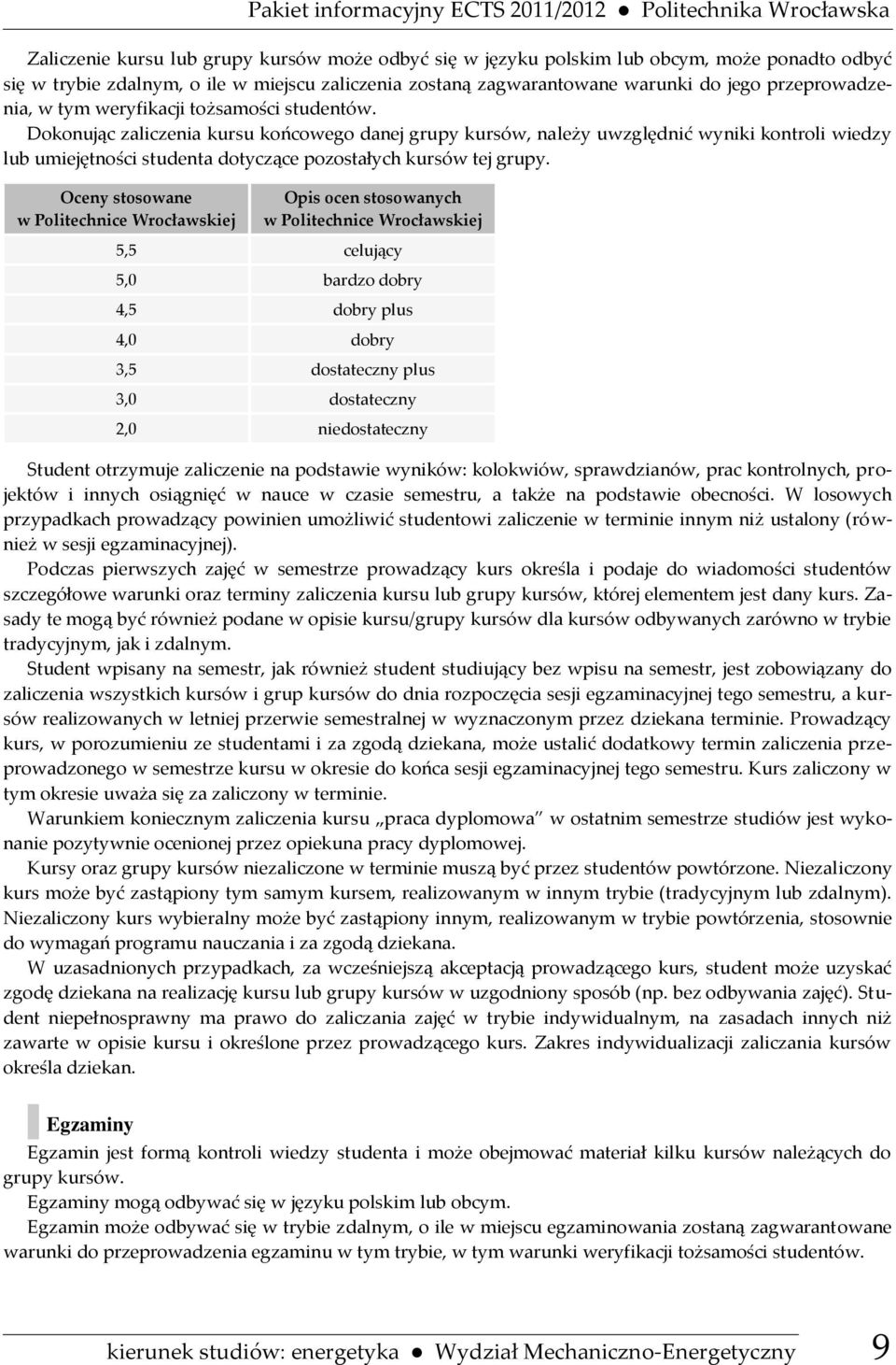 Dokonując kursu końcowego danej grupy, należy uwzględnić wyniki kontroli wiedzy lub umiejętności studenta dotyczące pozostałych tej grupy.