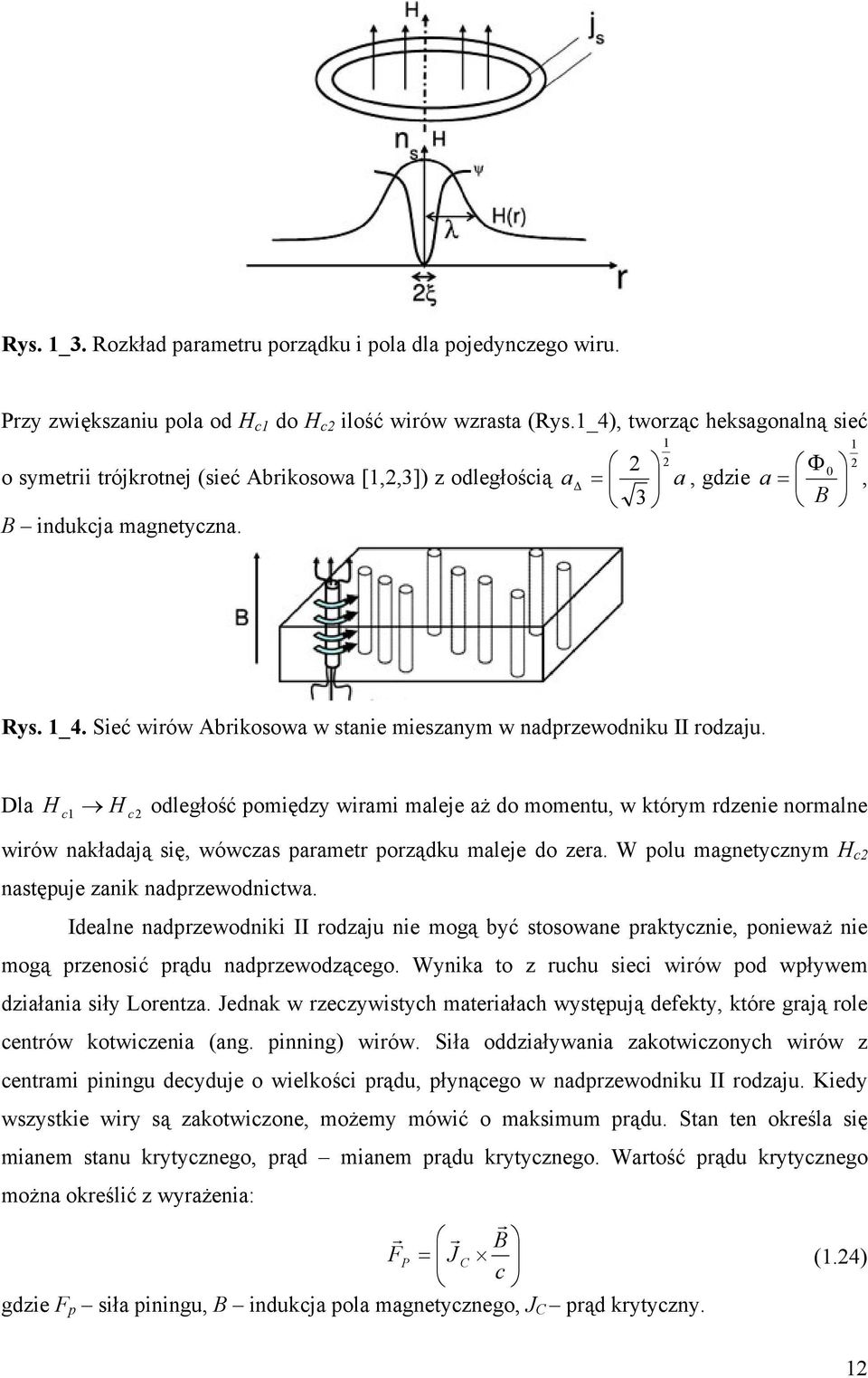 Sieć wirów Abrikosowa w stanie mieszanym w nadprzewodniku II rodzaju.