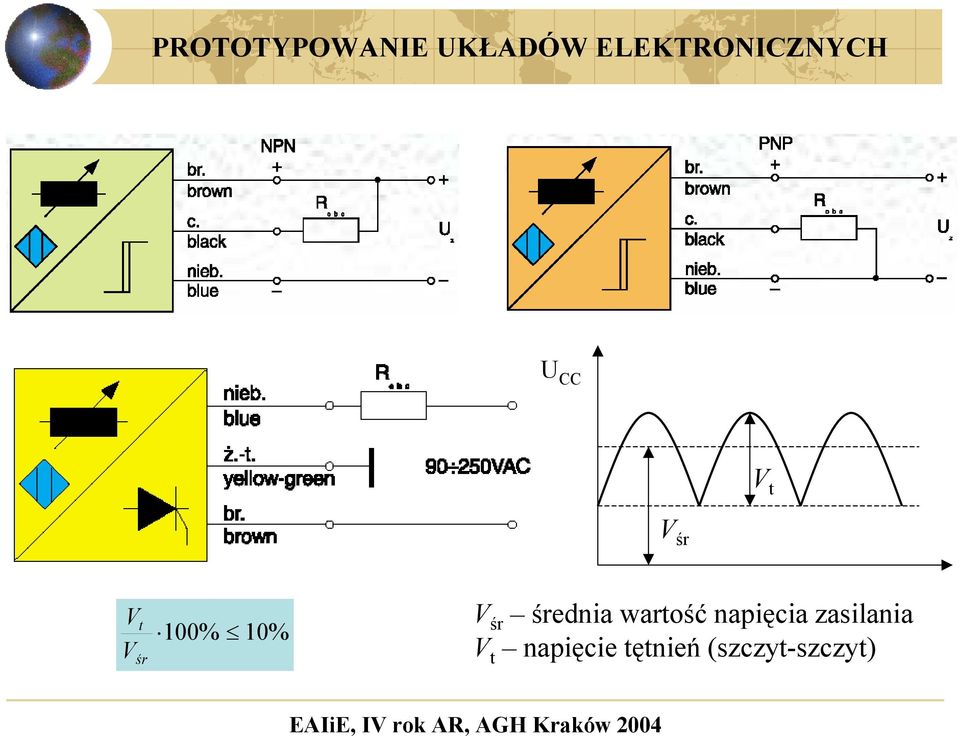 napięcia zasilania V t