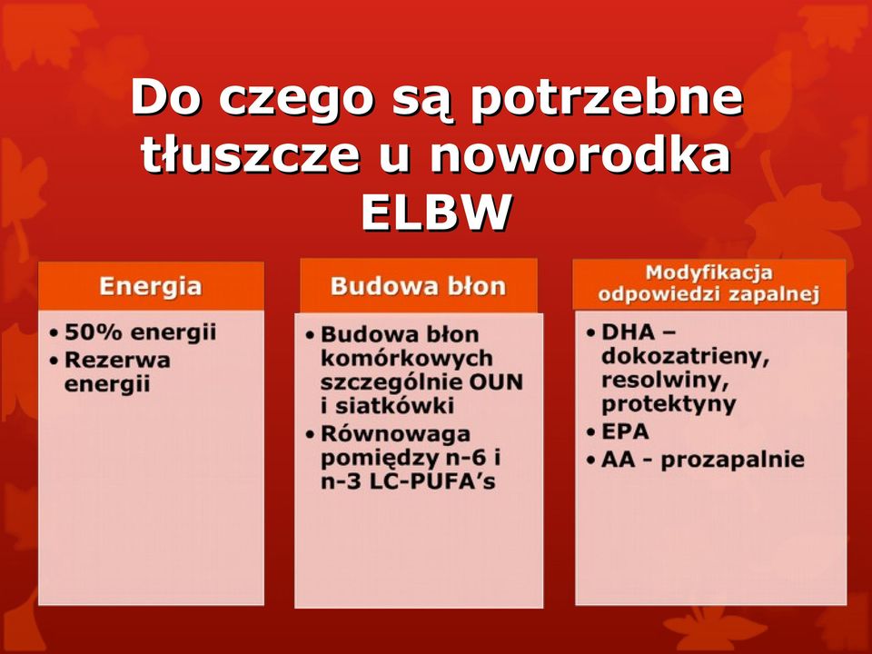 tłuszcze u