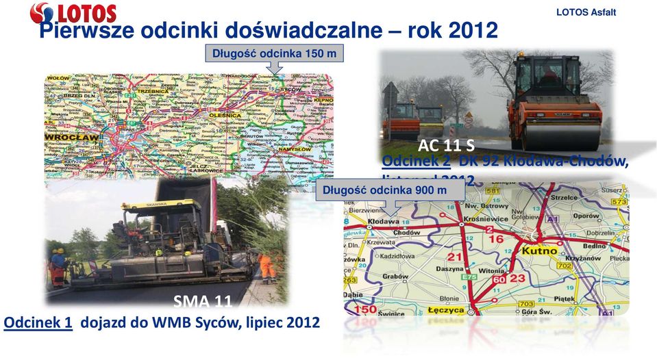 92 Kłodawa-Chodów, listopad 2012 Długość odcinka