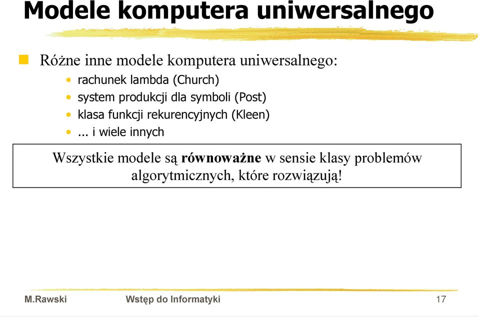 rekurencyjnych (Kleen).