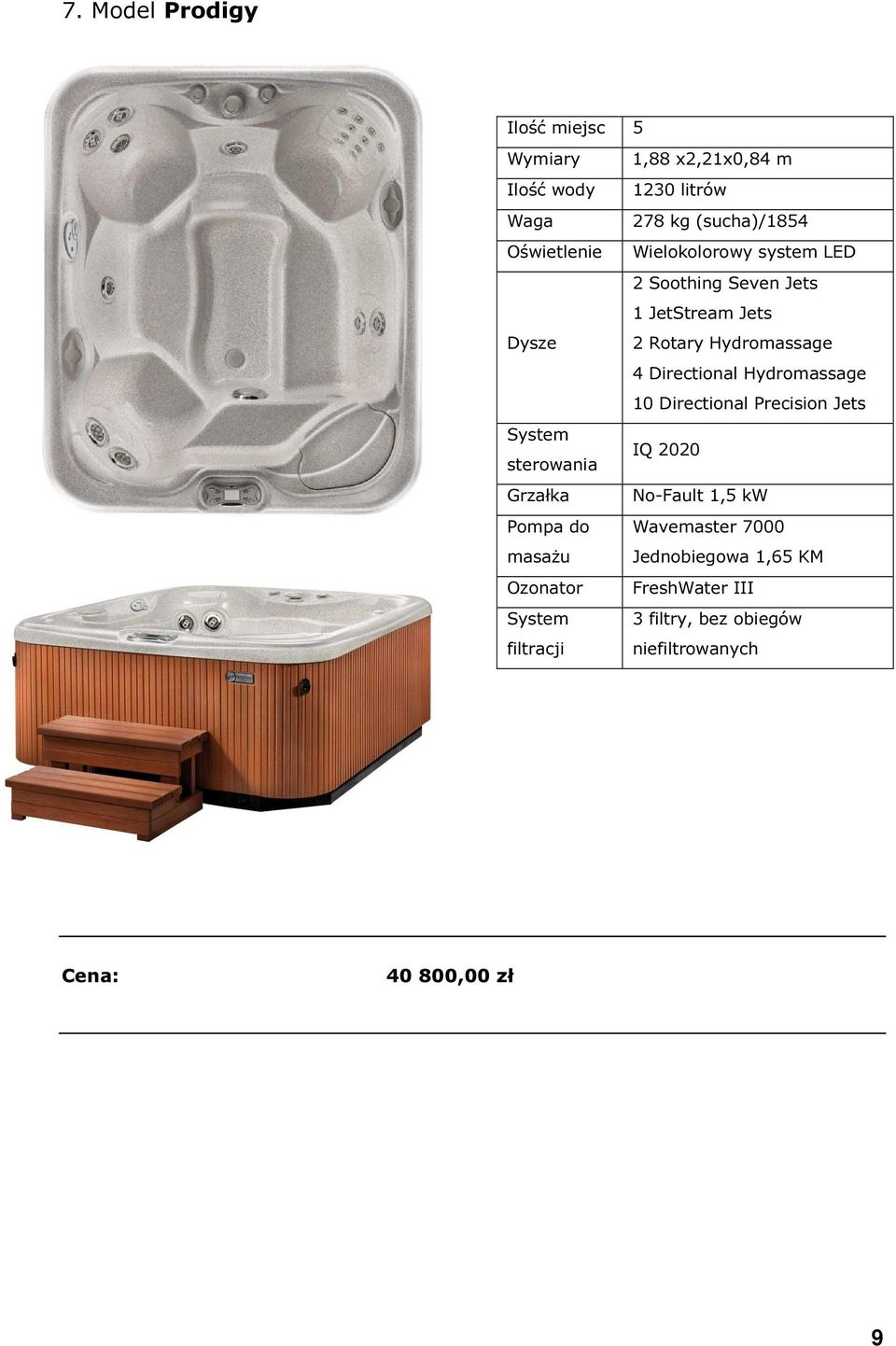 Jets 2 Rotary Hydromassage 4 Directional Hydromassage 10 Directional Precision Jets IQ 2020 No-Fault 1,5 kw