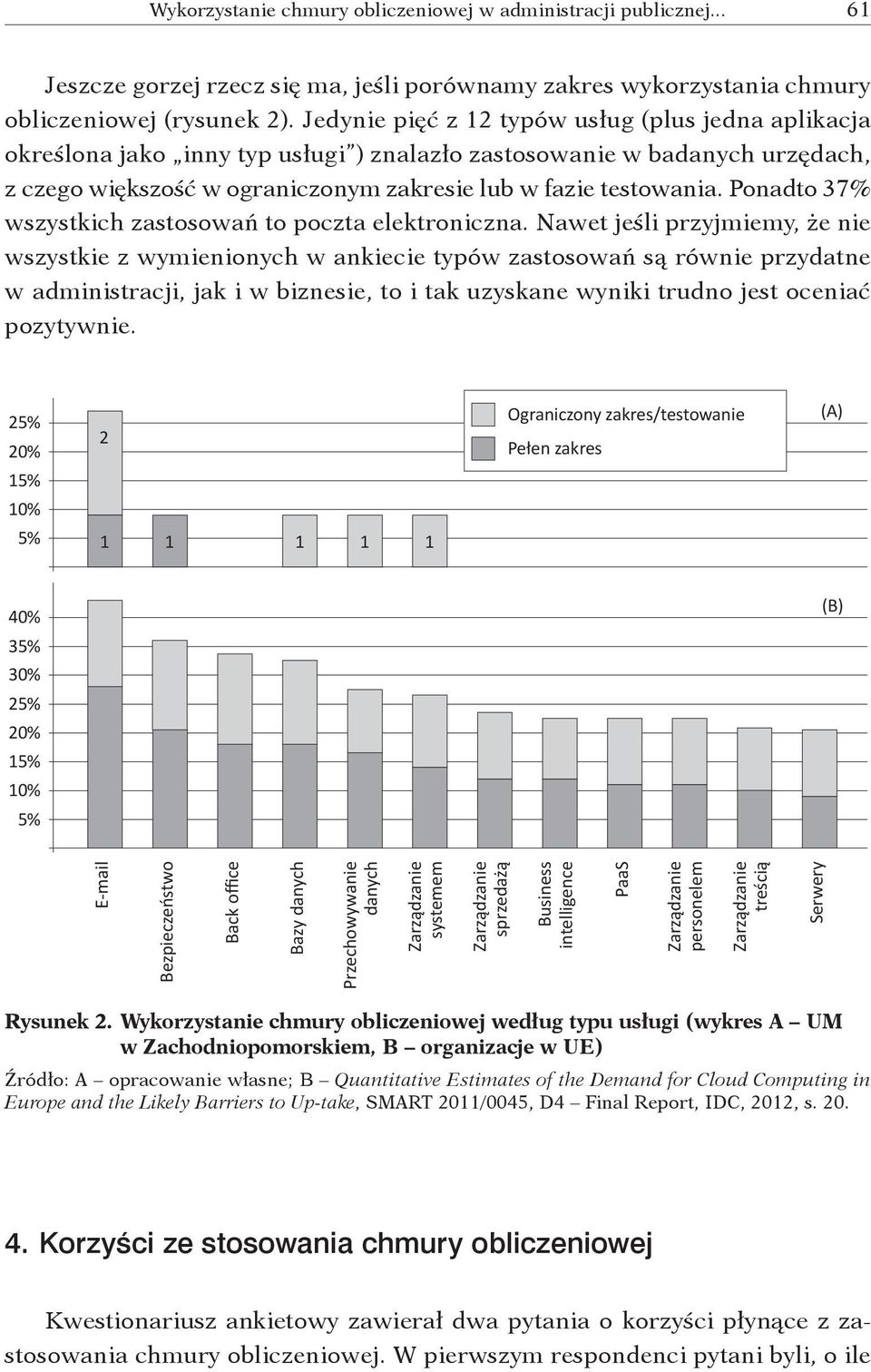 Ponadto 37 % wszystkich zastosowań to poczta elektroniczna.