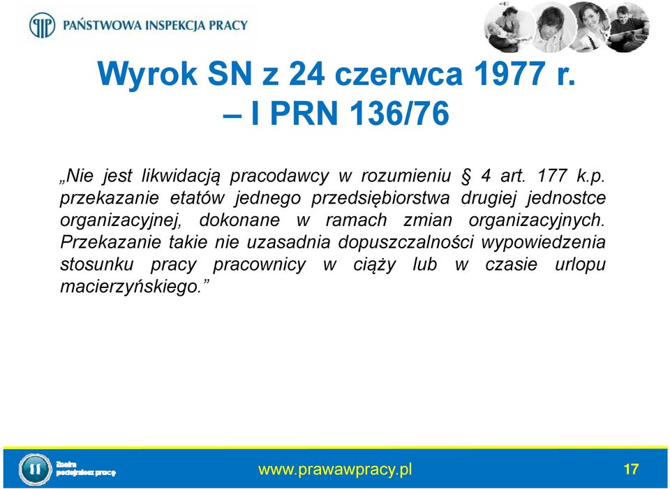 przekazanie etatów jednego przedsiębiorstwa drugiej jednostce organizacyjnej, dokonane w