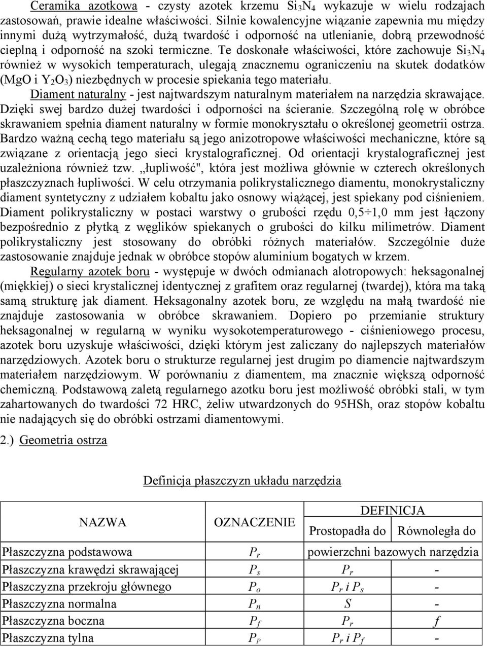 Te dsknałe właściwści, które zachwuje Si 3 N 4 również w wyskich temperaturach, ulegają znacznemu graniczeniu na skutek ddatków (MgO i Y 2 O 3 ) niezbędnych w prcesie spiekania teg materiału.