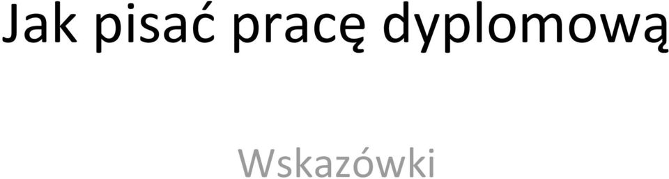 dyplomową