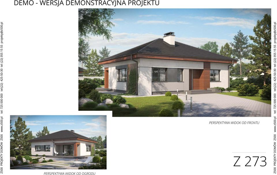 pl pl DEMO - WERSJ DEMONSTRCYJN PROJEKTU PERSPEKTYW WIDOK OD OGRODU PERSPEKTYW