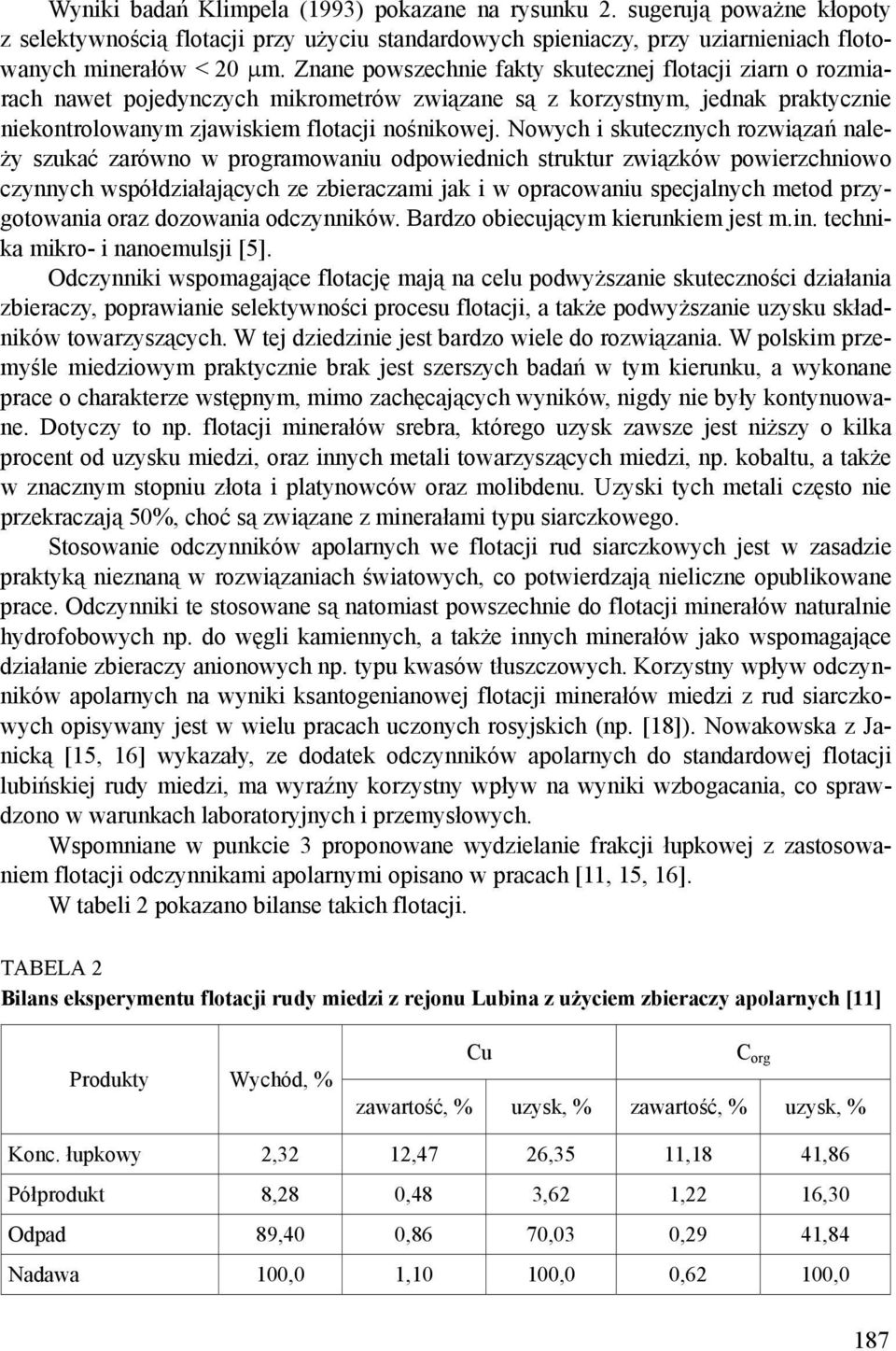 Nowych i skutecznych rozwiązań należy szukać zarówno w programowaniu odpowiednich struktur związków powierzchniowo czynnych współdziałających ze zbieraczami jak i w opracowaniu specjalnych metod