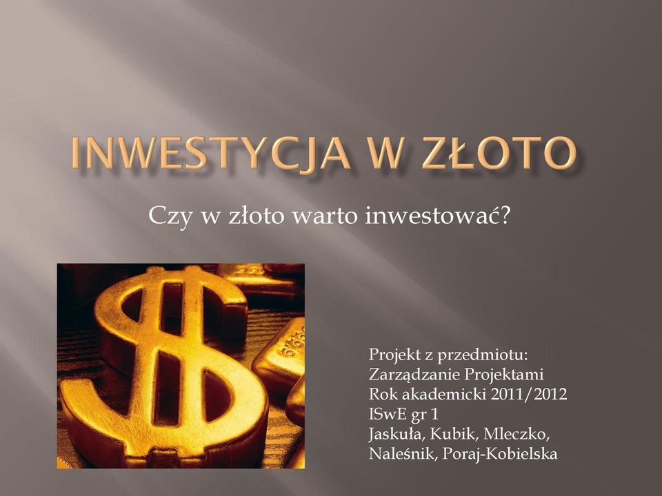 Projektami Rok akademicki 2011/2012