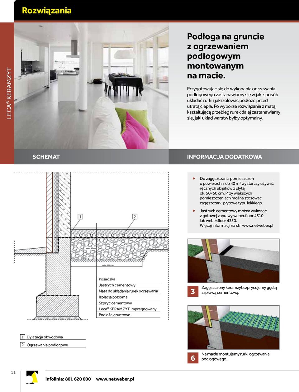 Po wyborze rozwiązania z matą kształtującą przebieg rurek dalej zastanawiamy się, jaki układ warstw byłby optymalny.