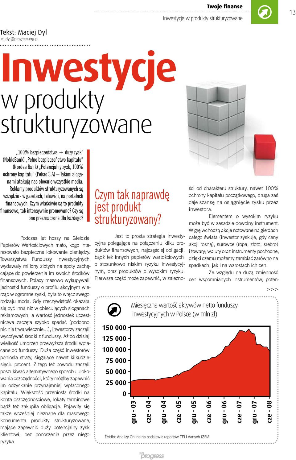 A) Takimi sloganami atakują nas obecnie wszystkie media. Reklamy produktów strukturyzowanych są wszędzie - w gazetach, telewizji, na portalach finansowych.