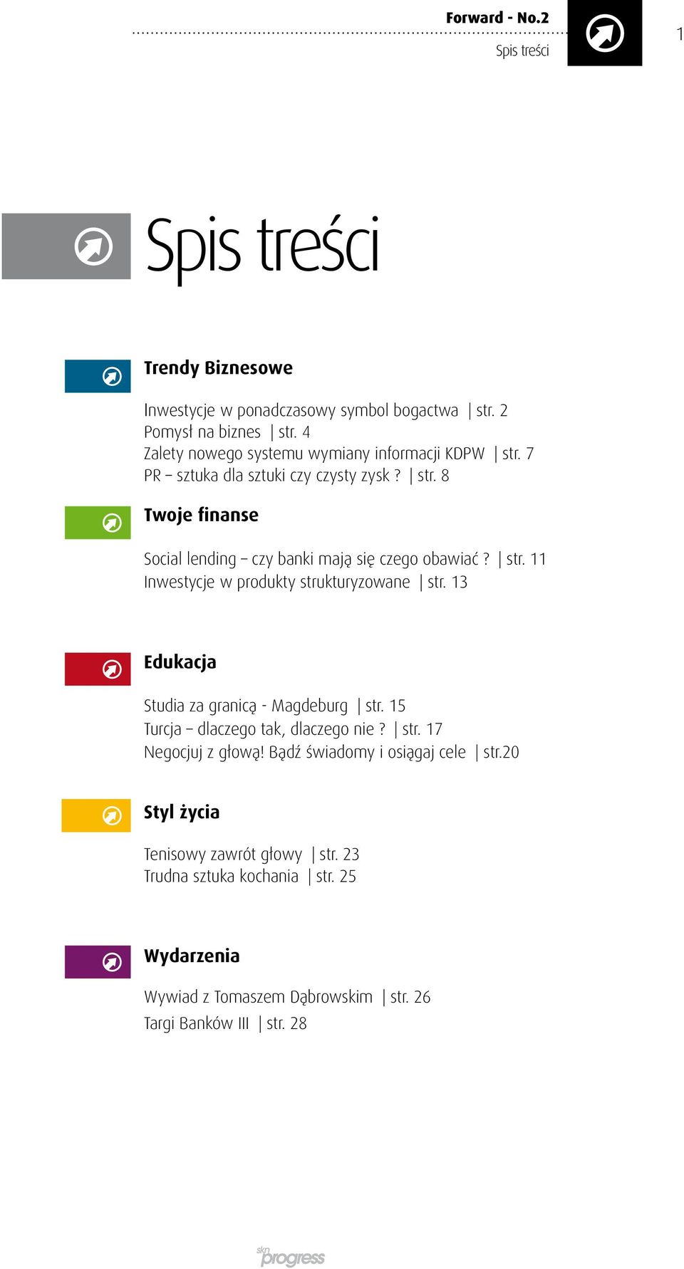 str. 11 Inwestycje w produkty strukturyzowane str. 13 Edukacja Studia za granicą - Magdeburg str. 15 Turcja dlaczego tak, dlaczego nie? str. 17 Negocjuj z głową!