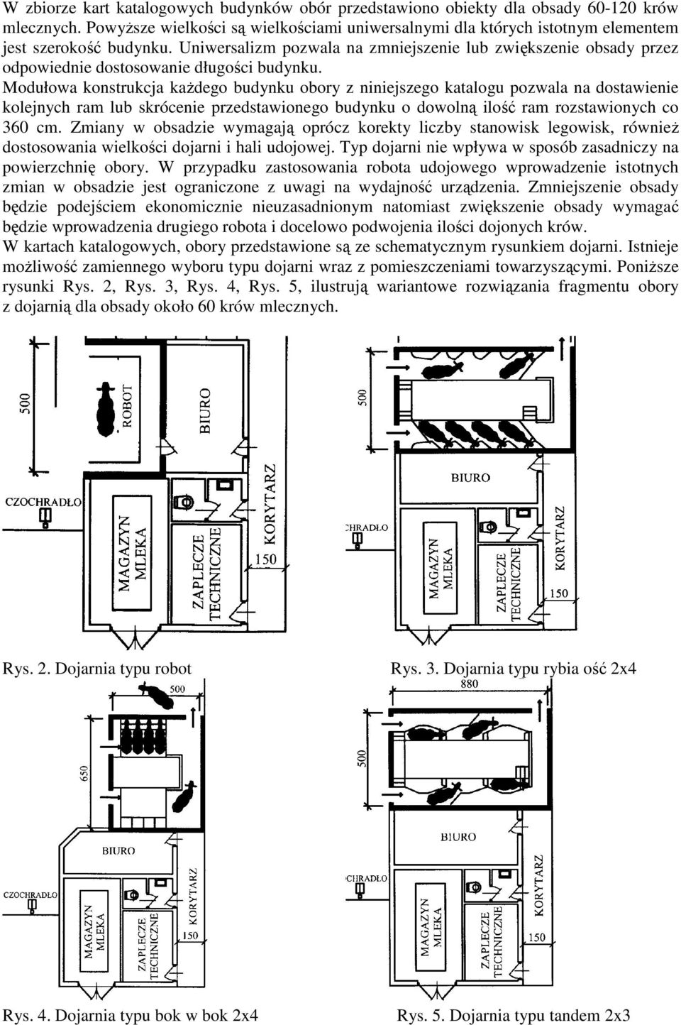 Uniwersalizm pozwala na zmniejszenie lub zwiększenie obsady przez odpowiednie dostosowanie długości budynku.