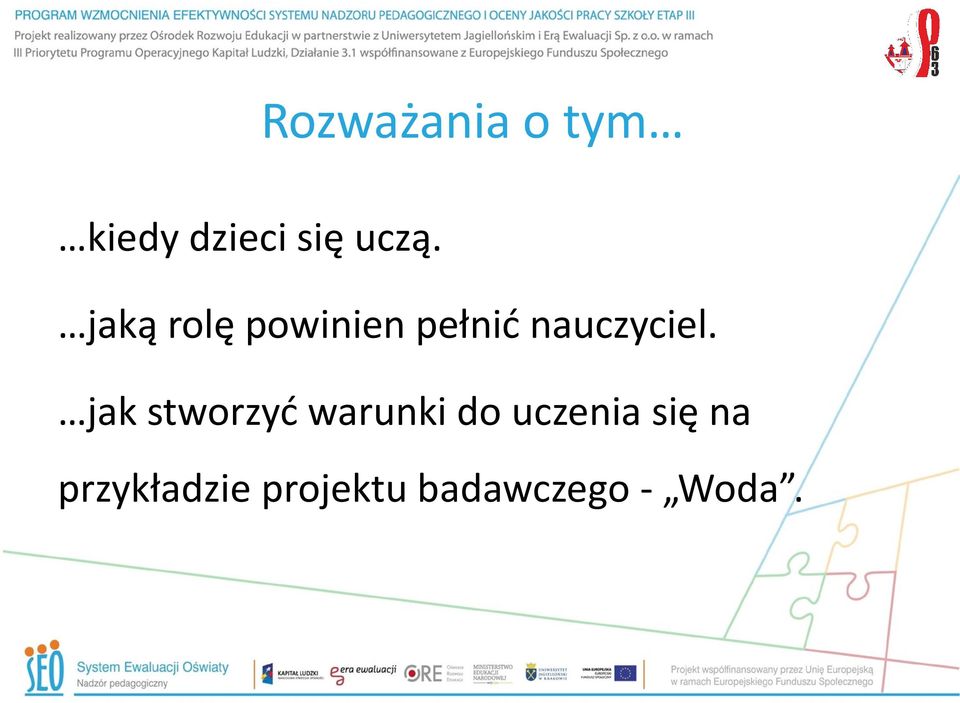 jak stworzyć warunki do uczenia się na