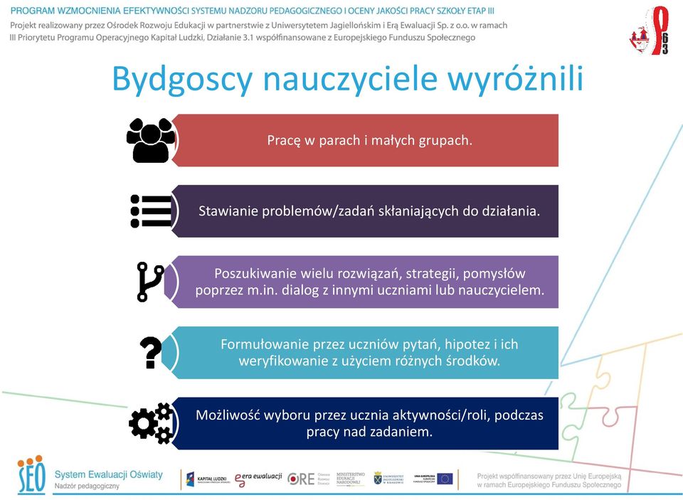 Poszukiwanie wielu rozwiązań, strategii, pomysłów poprzez m.in.