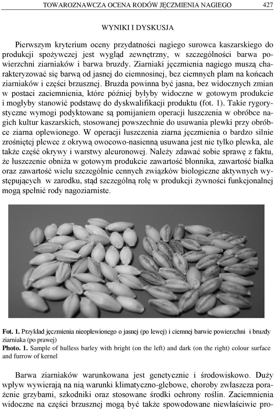 Bruzda powinna być jasna, bez widocznych zmian w postaci zaciemnienia, które później byłyby widoczne w gotowym produkcie i mogłyby stanowić podstawę do dyskwalifikacji produktu (fot. 1).