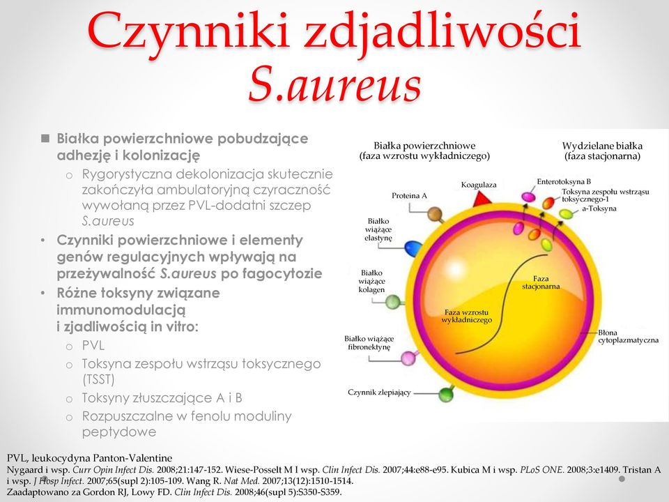 aureus Czynniki powierzchniowe i elementy genów regulacyjnych wpływają na przeżywalność S.