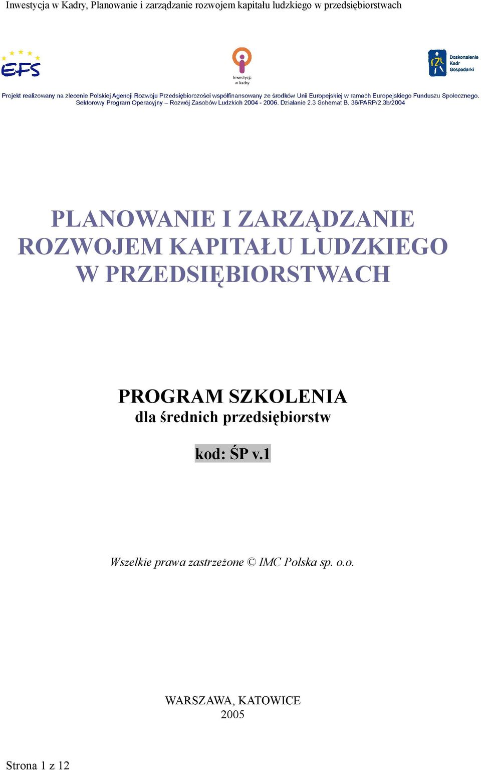 przedsiębiorstw kod: ŚP v.