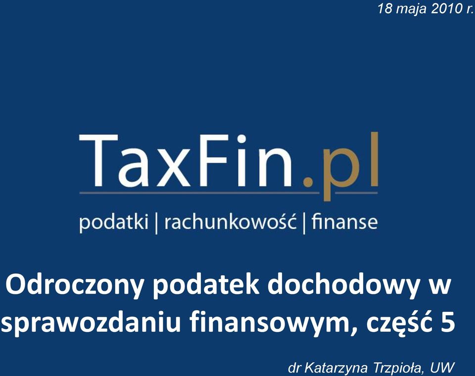 dochodowy w sprawozdaniu