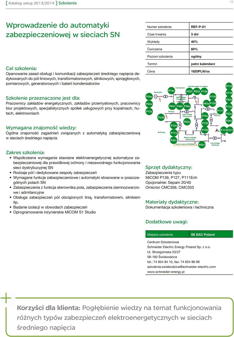 projektowych, specjalistycznych spółek usługowych przy kopalniach, hutach, elektrowniach Ogólna znajomość zagadnień związanych z automatyką zabezpieczeniową w sieciach średniego napięcia Współczesne