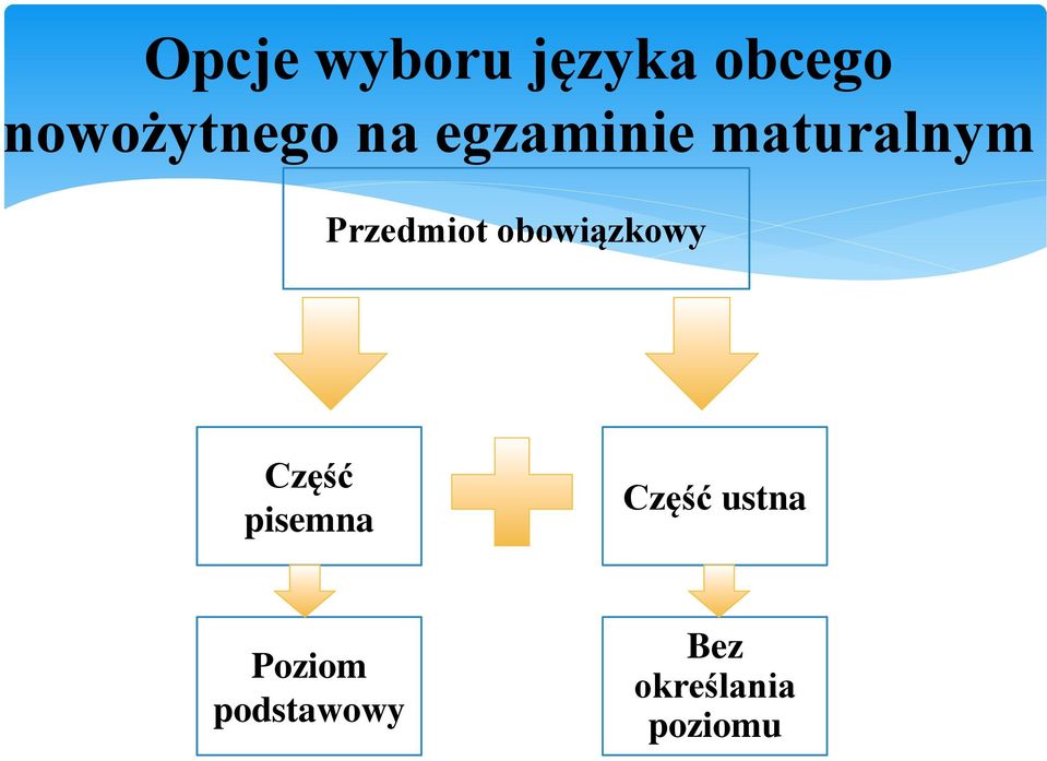 Przedmiot obowiązkowy Część pisemna