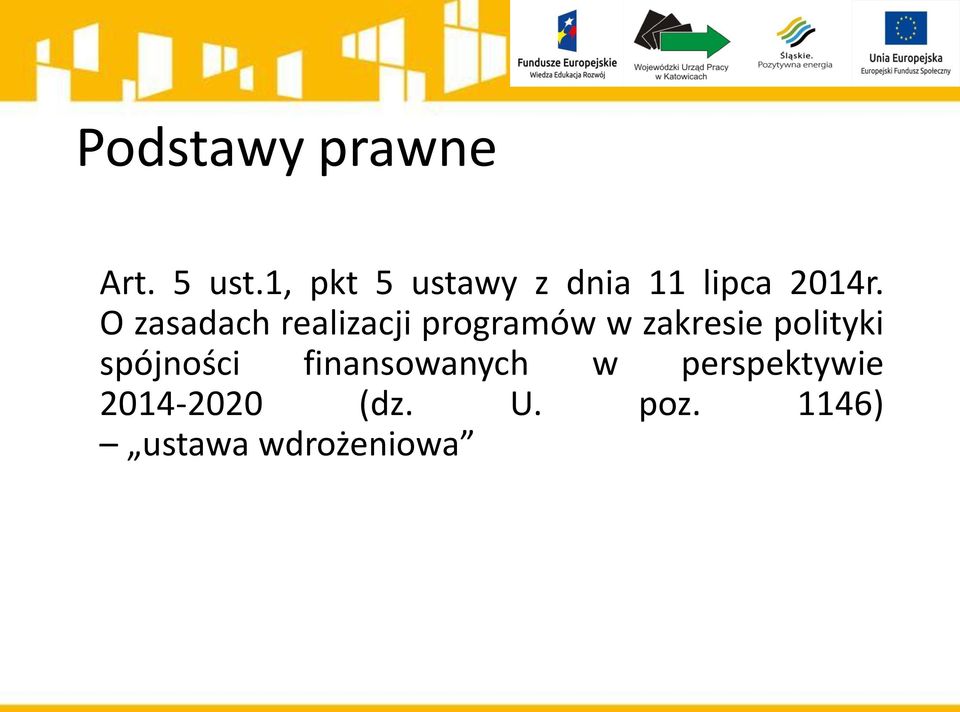 O zasadach realizacji programów w zakresie