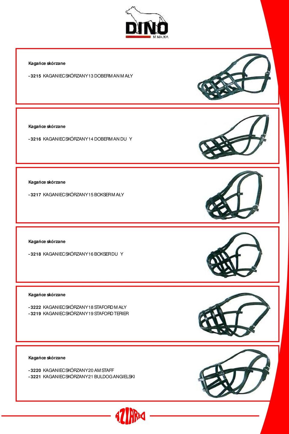 DUŻY - 3222 KAGANIEC SKÓRZANY 18 STAFORD MAŁY - 3219 KAGANIEC SKÓRZANY 19 STAFORD