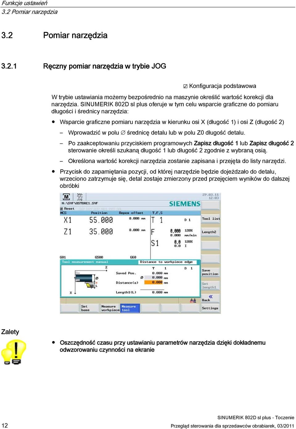 w polu średnicę detalu lub w polu Z0 długość detalu.