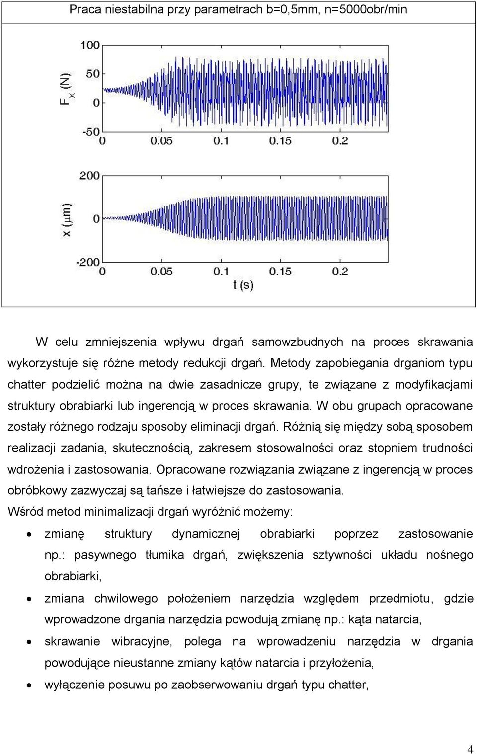 W obu grupach opracowane zostały różnego rodzaju sposoby eliminacji drgań.