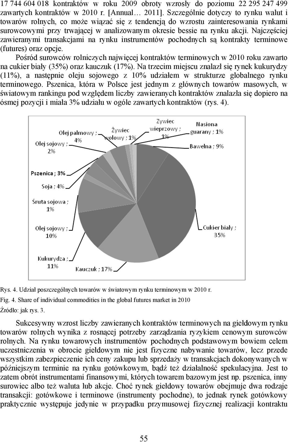 Najczęściej zawieranymi transakcjami na rynku instrumentów pochodnychh są kontrakty terminowe (futures) oraz opcje.