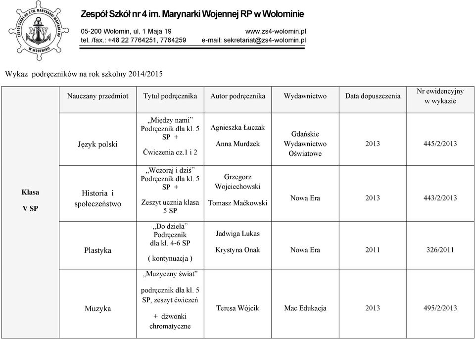 1 i 2 Agnieszka Łuczak Anna Murdzek Gdańskie Oświatowe 2013 445/2/2013 V SP Historia i społeczeństwo Wczoraj i dziś 5 Zeszyt ucznia klasa 5 SP Grzegorz