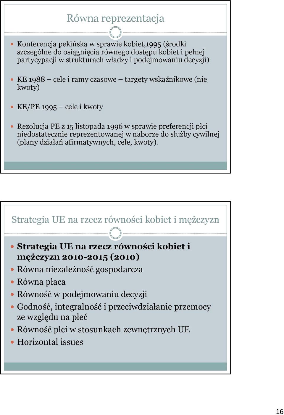 służby cywilnej (plany działań afirmatywnych, cele, kwoty).