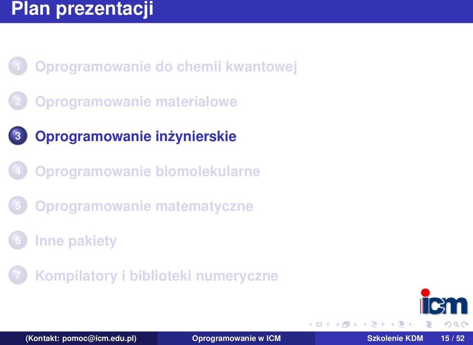 5 Oprogramowanie matematyczne 6 Inne pakiety 7 Kompilatory i biblioteki