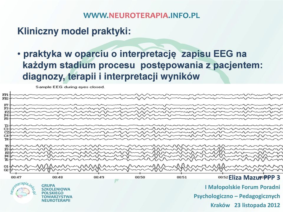 diagnozy, terapii i interpretacji wyników Eliza Mazur PPP 3 I