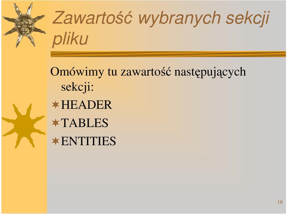 zawartość następujących