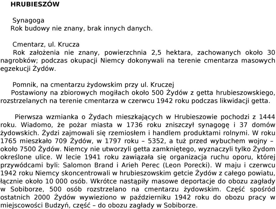 Pomnik, na cmentarzu żydowskim przy ul.