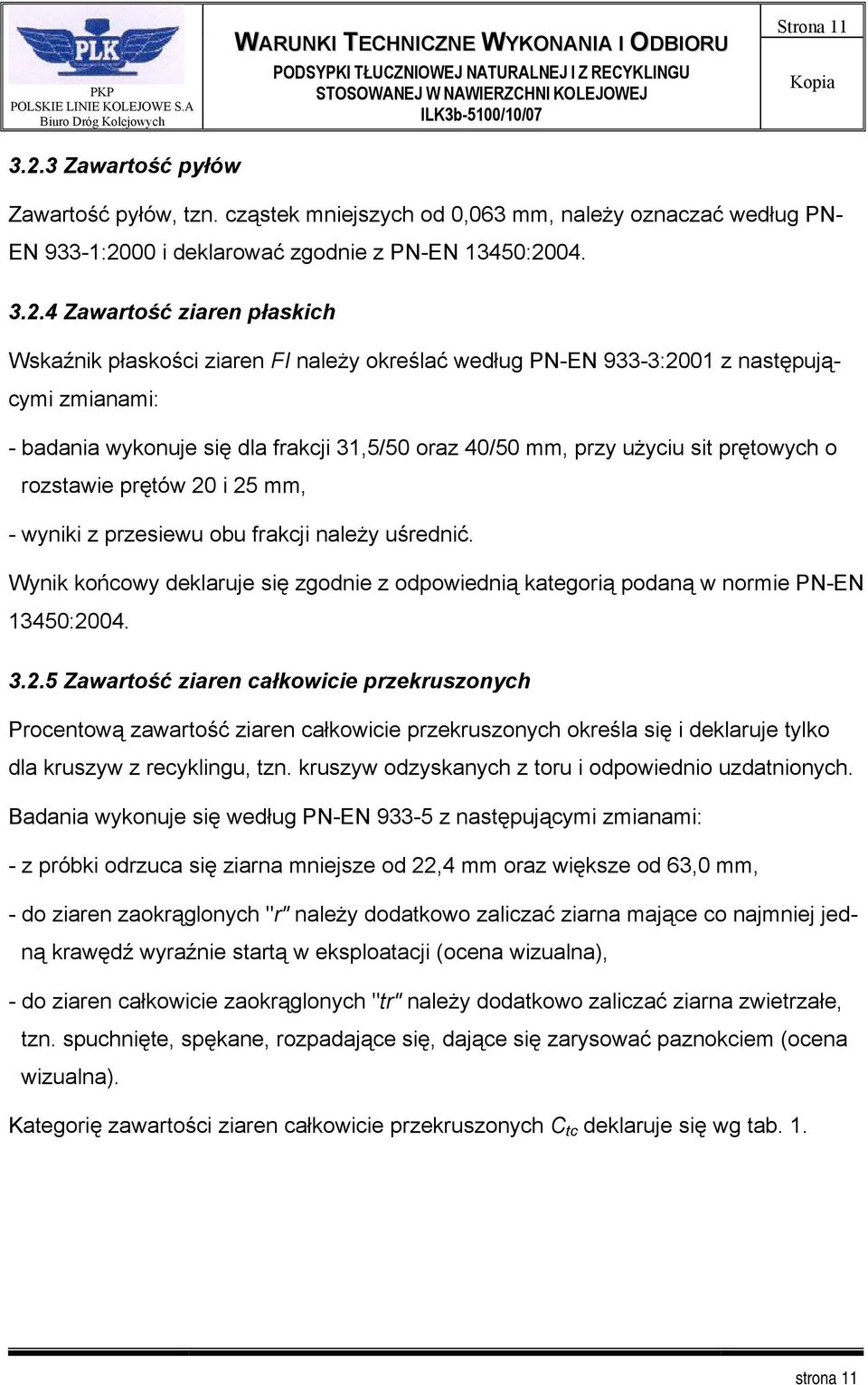 00 i deklarować zgodnie z PN-EN 13450:20