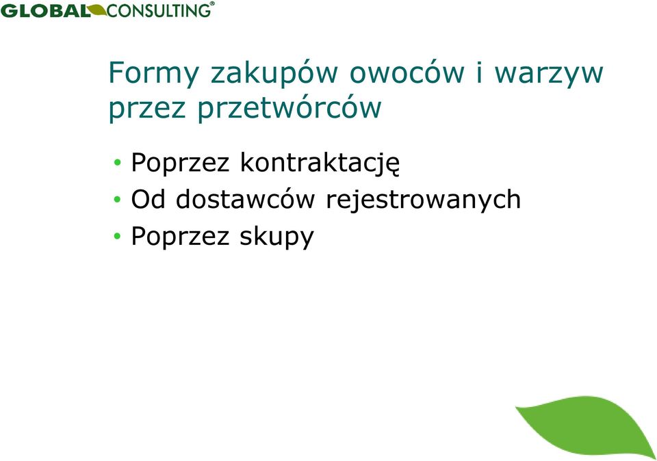 Poprzez kontraktację Od